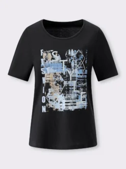Kurzarmshirt mit Buchstaben-Druck