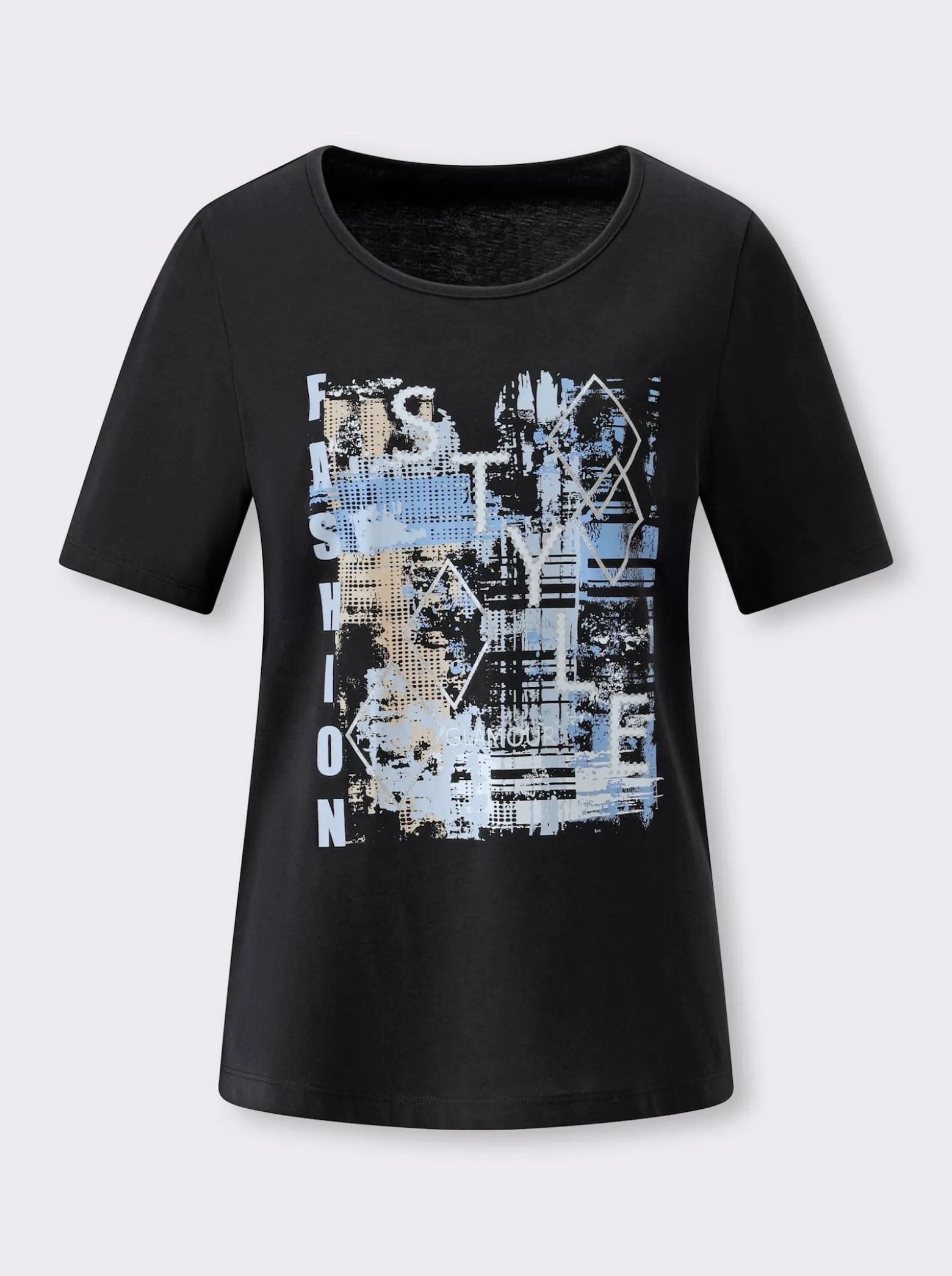 Kurzarmshirt mit Buchstaben-Druck