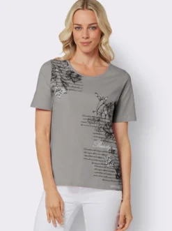 Kurzarmshirt mit Buchstaben-Druck