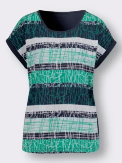 Kurzarmshirt mit Druck im Vorderteil