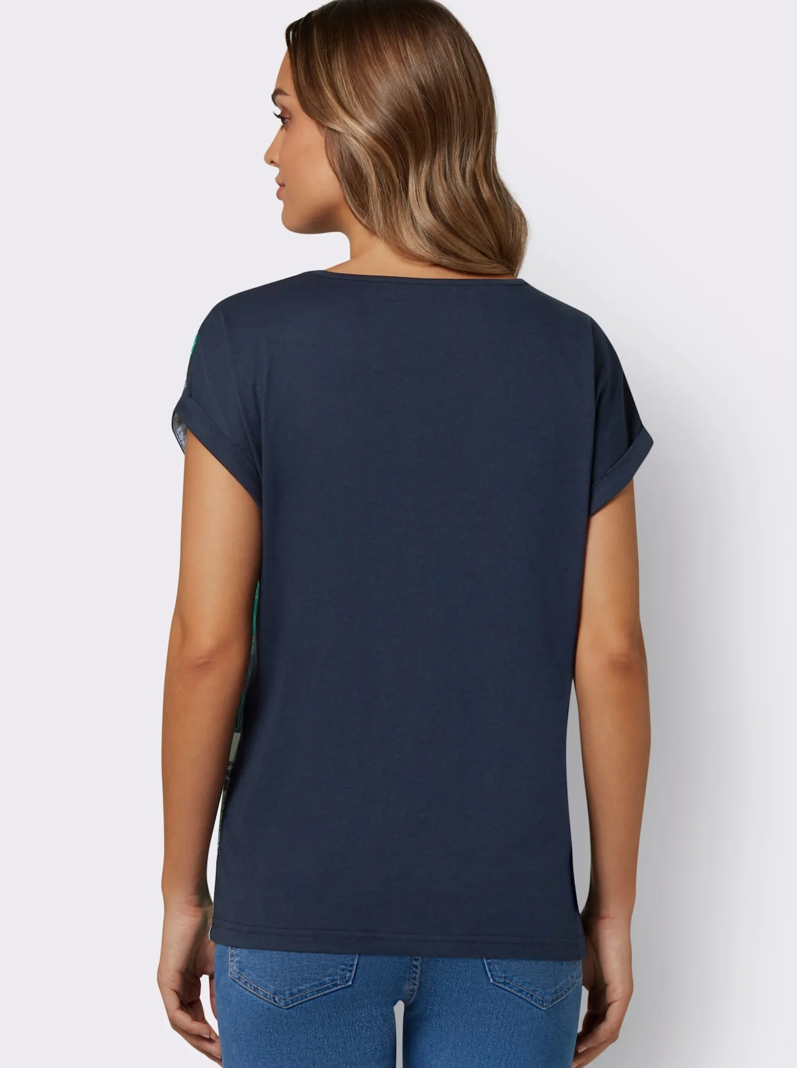 Kurzarmshirt mit Druck im Vorderteil