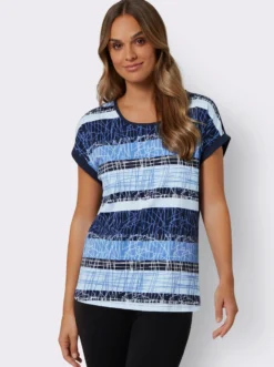Kurzarmshirt mit Druck im Vorderteil