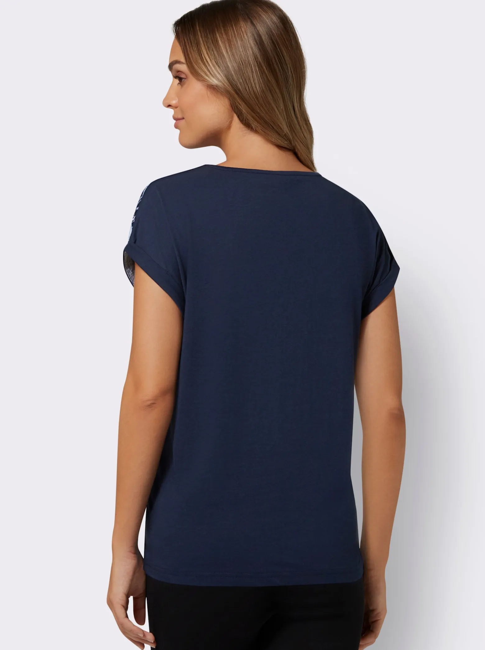 Kurzarmshirt mit Druck im Vorderteil