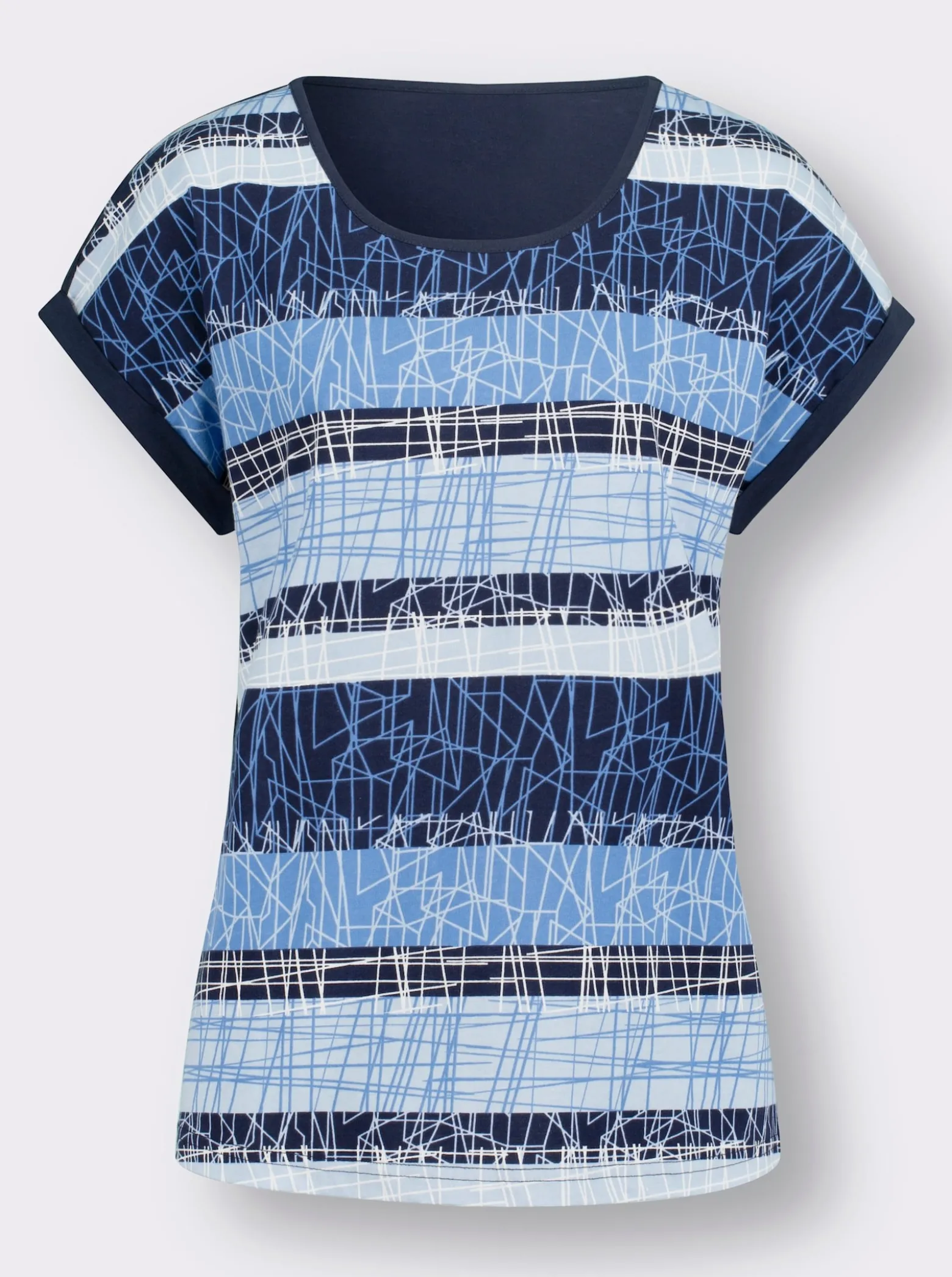 Kurzarmshirt mit Druck im Vorderteil