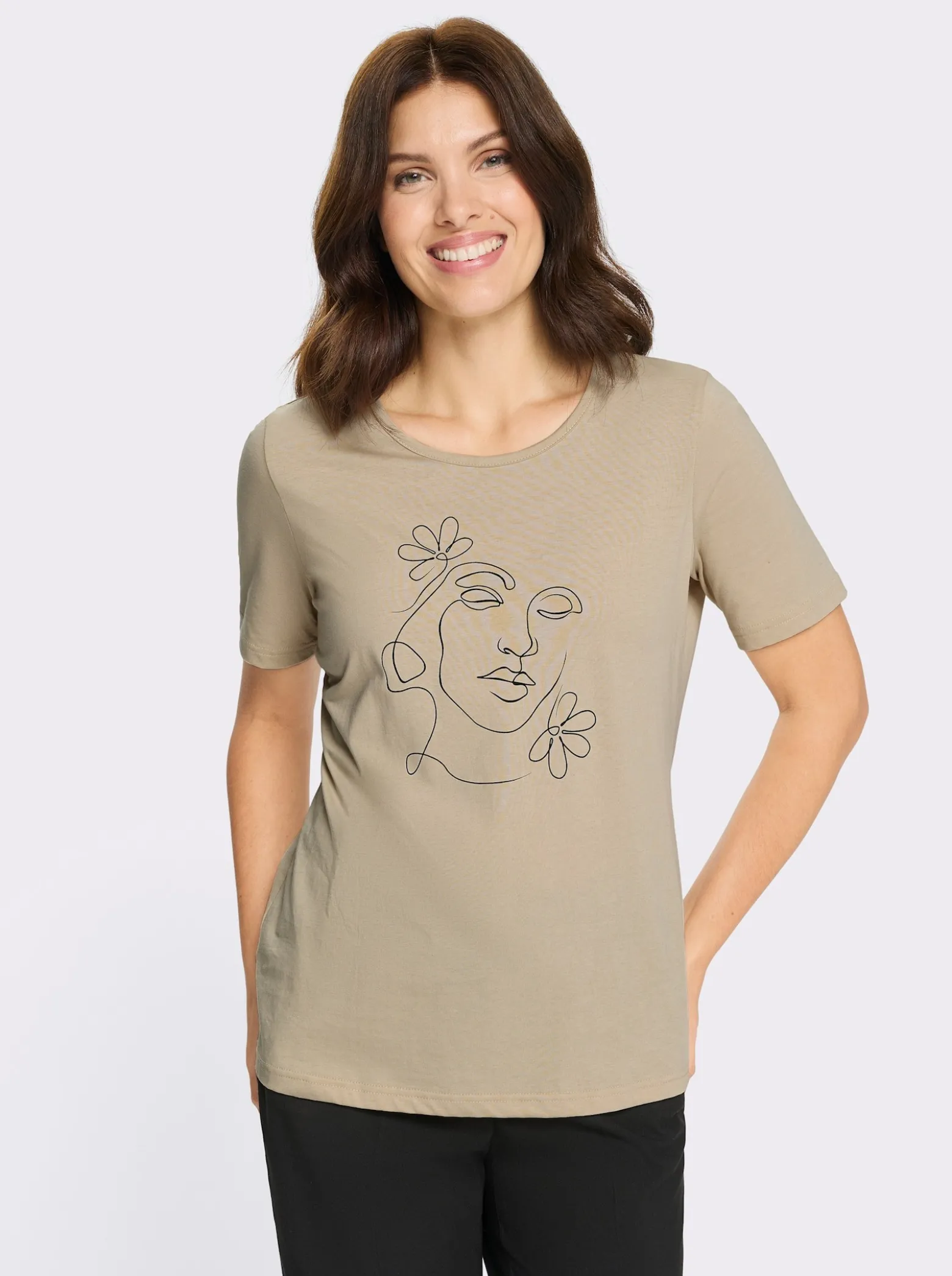 Kurzarmshirt mit Druck-Motiv