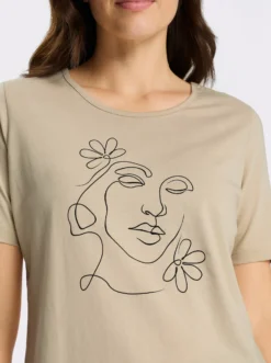 Kurzarmshirt mit Druck-Motiv