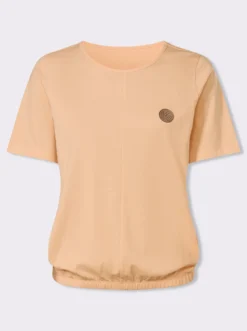 Kurzarmshirt mit elastischem Saum