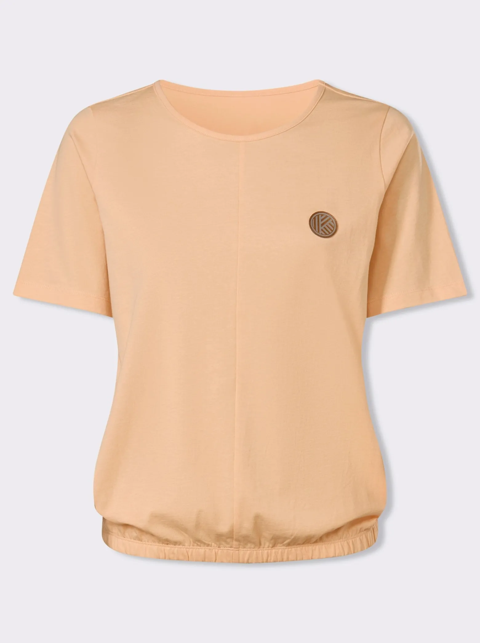 Kurzarmshirt mit elastischem Saum