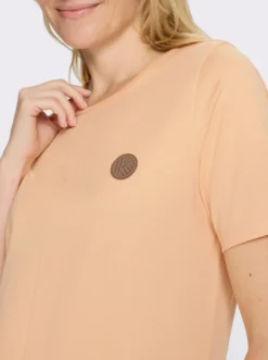 Kurzarmshirt mit elastischem Saum