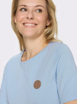 Kurzarmshirt mit elastischem Saum