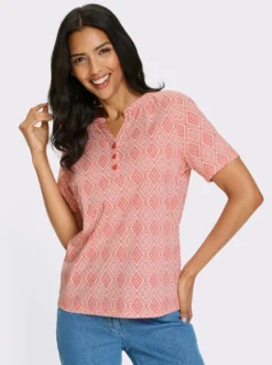 Kurzarmshirt mit Ethno-Druck