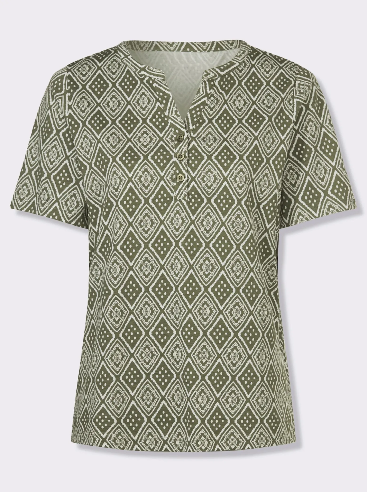 Kurzarmshirt mit Ethno-Druck