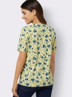 Kurzarmshirt mit Falten im Vorderteil