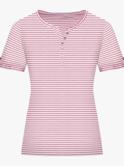 Kurzarmshirt mit fixiertem Ärmel-Aufschlag