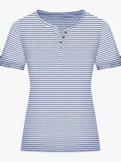 Kurzarmshirt mit fixiertem Ärmel-Aufschlag