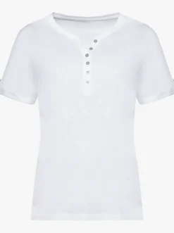 Kurzarmshirt mit fixiertem Ärmel-Aufschlag