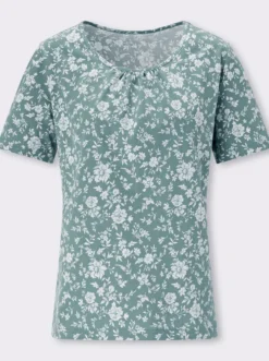 Kurzarmshirt mit floralem Druck