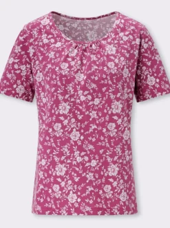 Kurzarmshirt mit floralem Druck