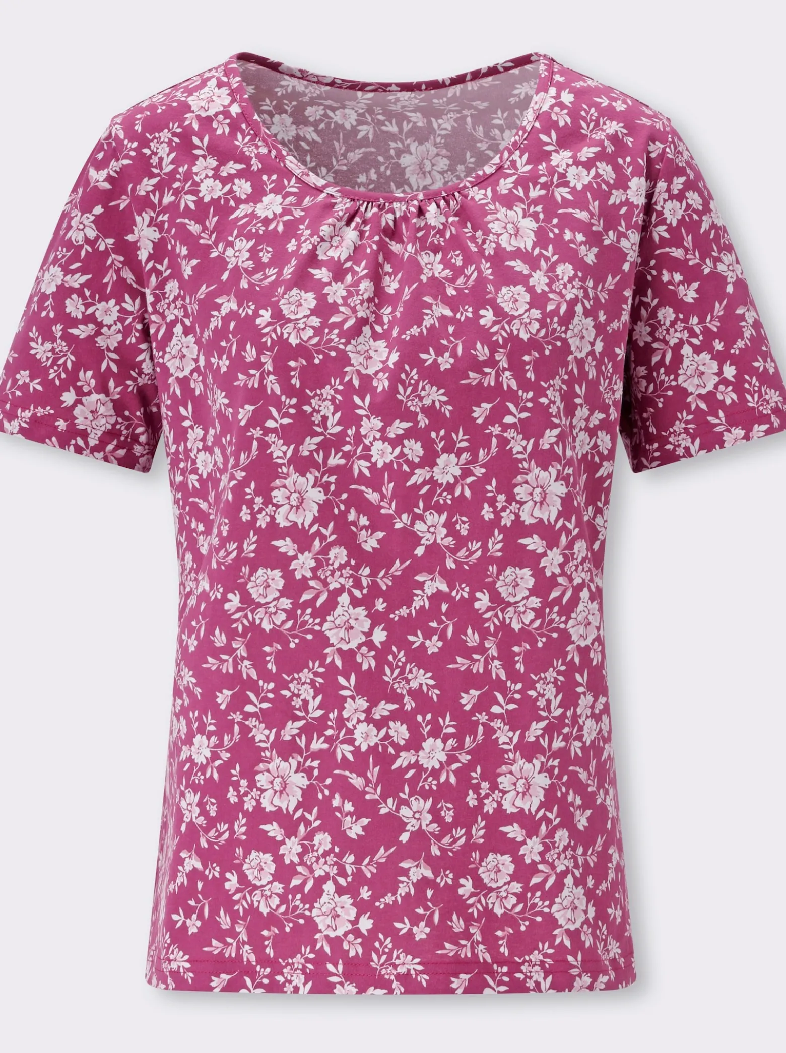 Kurzarmshirt mit floralem Druck