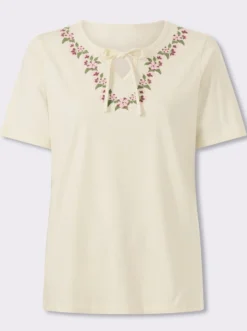 Kurzarmshirt mit floralem Druck