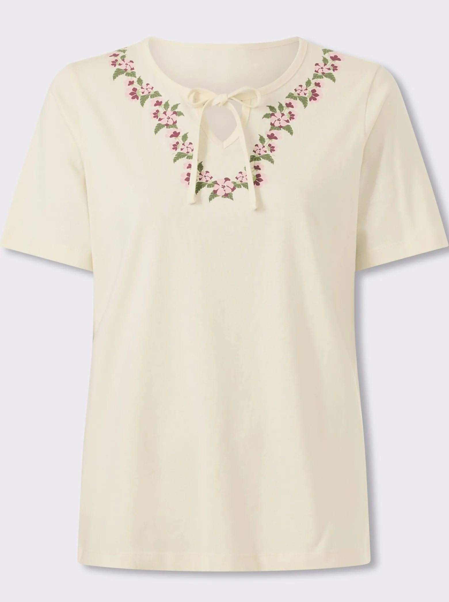 Kurzarmshirt mit floralem Druck