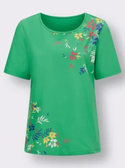 Kurzarmshirt mit floralem Druck