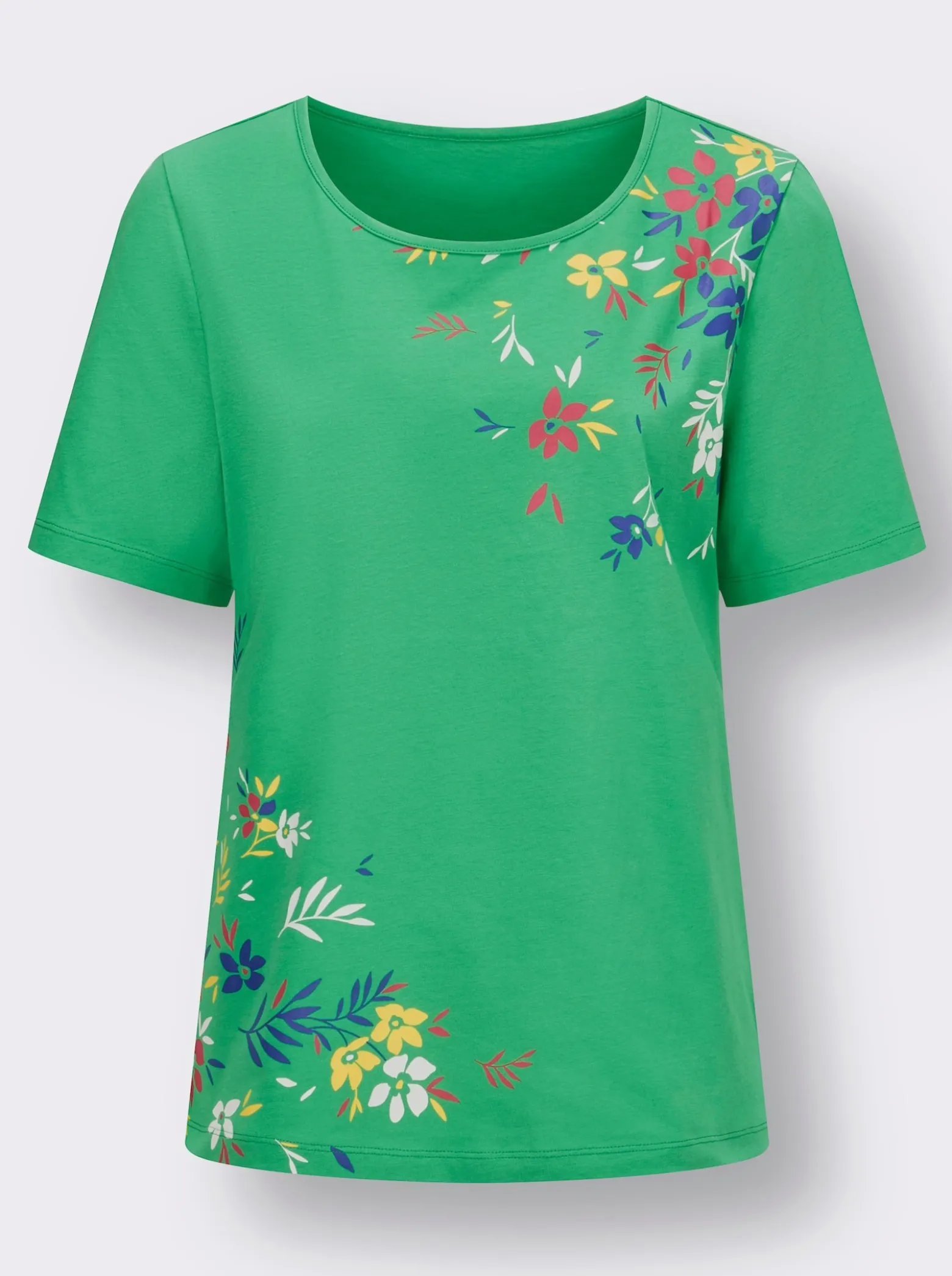 Kurzarmshirt mit floralem Druck