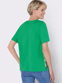 Kurzarmshirt mit floralem Druck