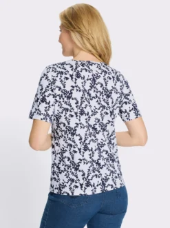 Kurzarmshirt mit floralem Muster
