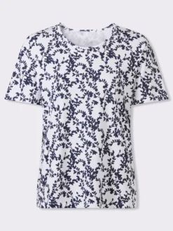 Kurzarmshirt mit floralem Muster