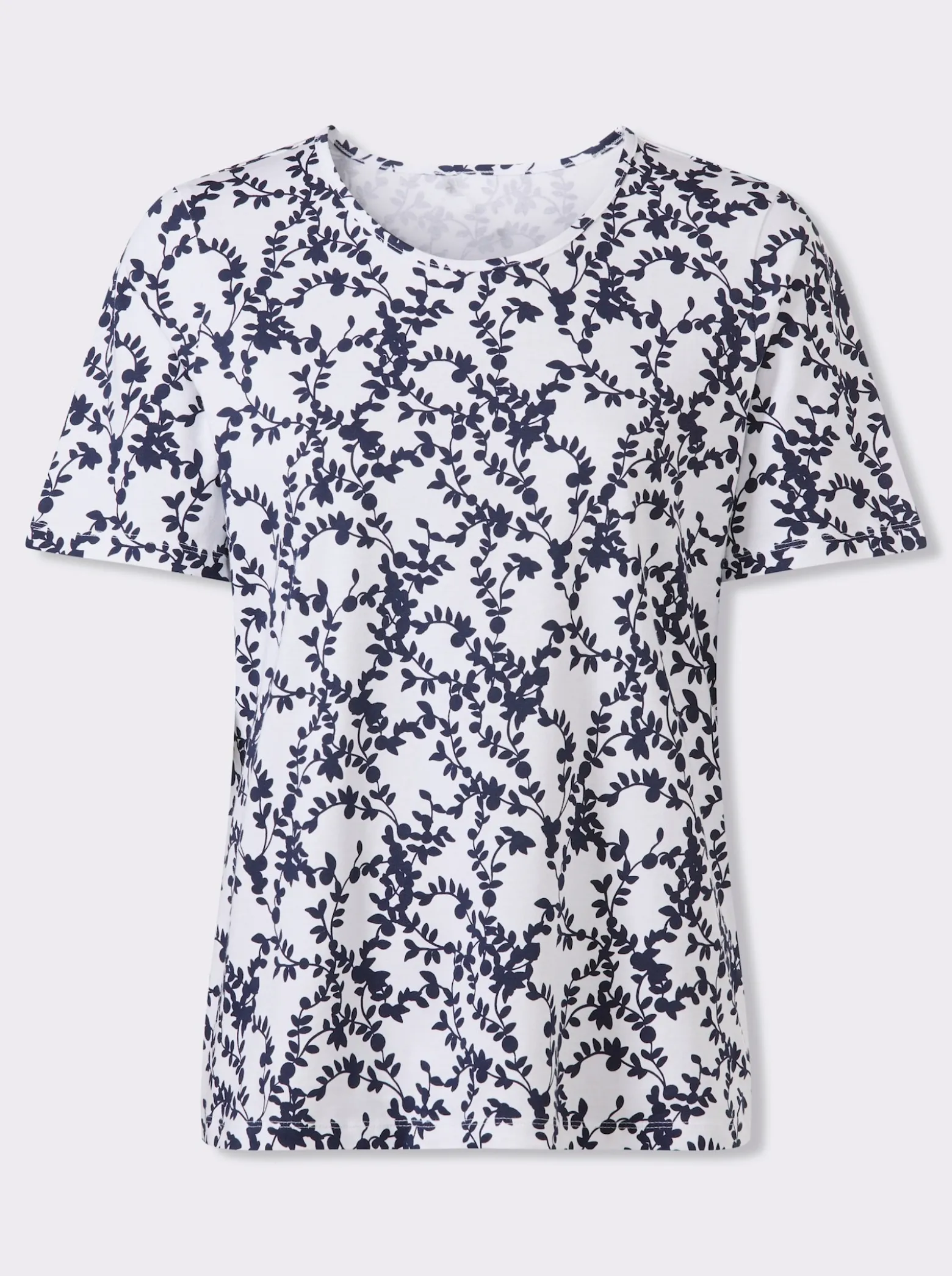 Kurzarmshirt mit floralem Muster