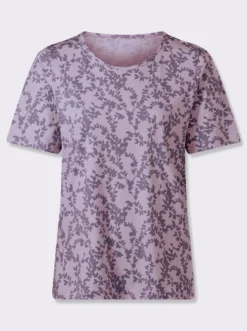 Kurzarmshirt mit floralem Muster