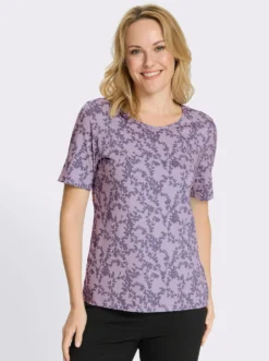 Kurzarmshirt mit floralem Muster