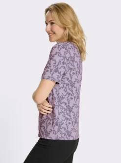 Kurzarmshirt mit floralem Muster