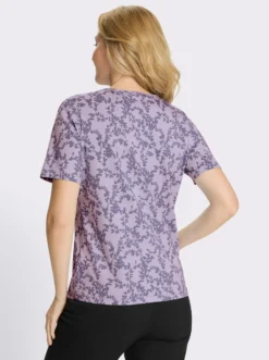 Kurzarmshirt mit floralem Muster