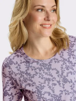 Kurzarmshirt mit floralem Muster