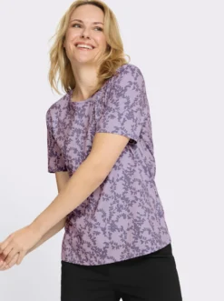 Kurzarmshirt mit floralem Muster