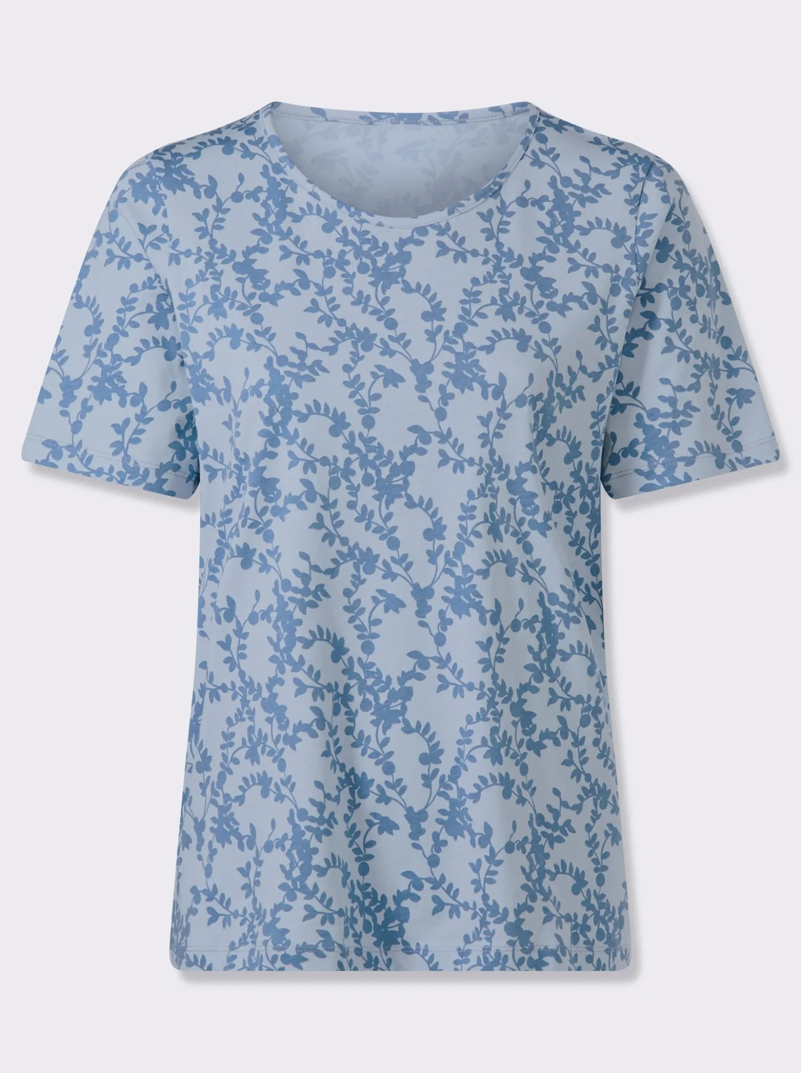 Kurzarmshirt mit floralem Muster