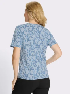 Kurzarmshirt mit floralem Muster