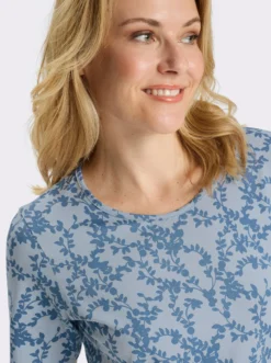 Kurzarmshirt mit floralem Muster