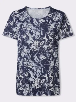 Kurzarmshirt mit floralem Muster