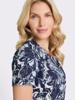 Kurzarmshirt mit floralem Muster