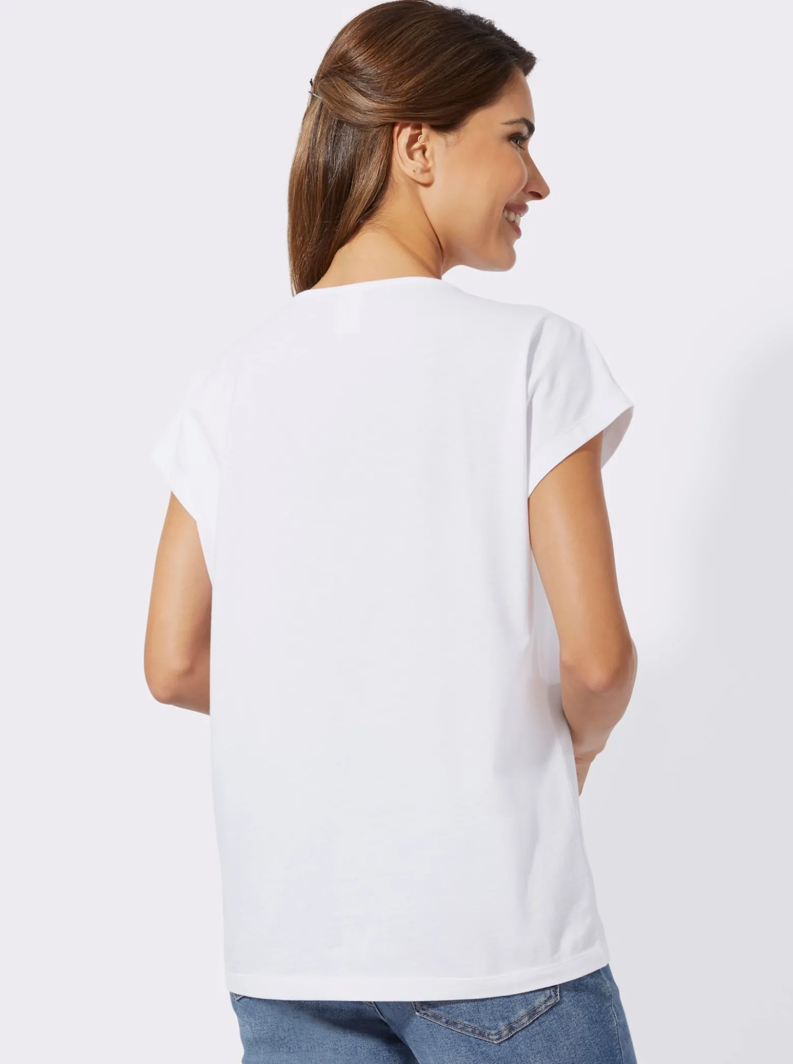 Kurzarmshirt mit Folien-Print