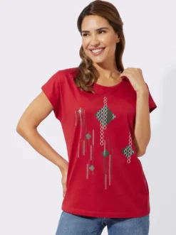 Kurzarmshirt mit Folien-Print