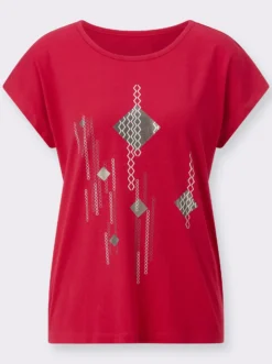 Kurzarmshirt mit Folien-Print