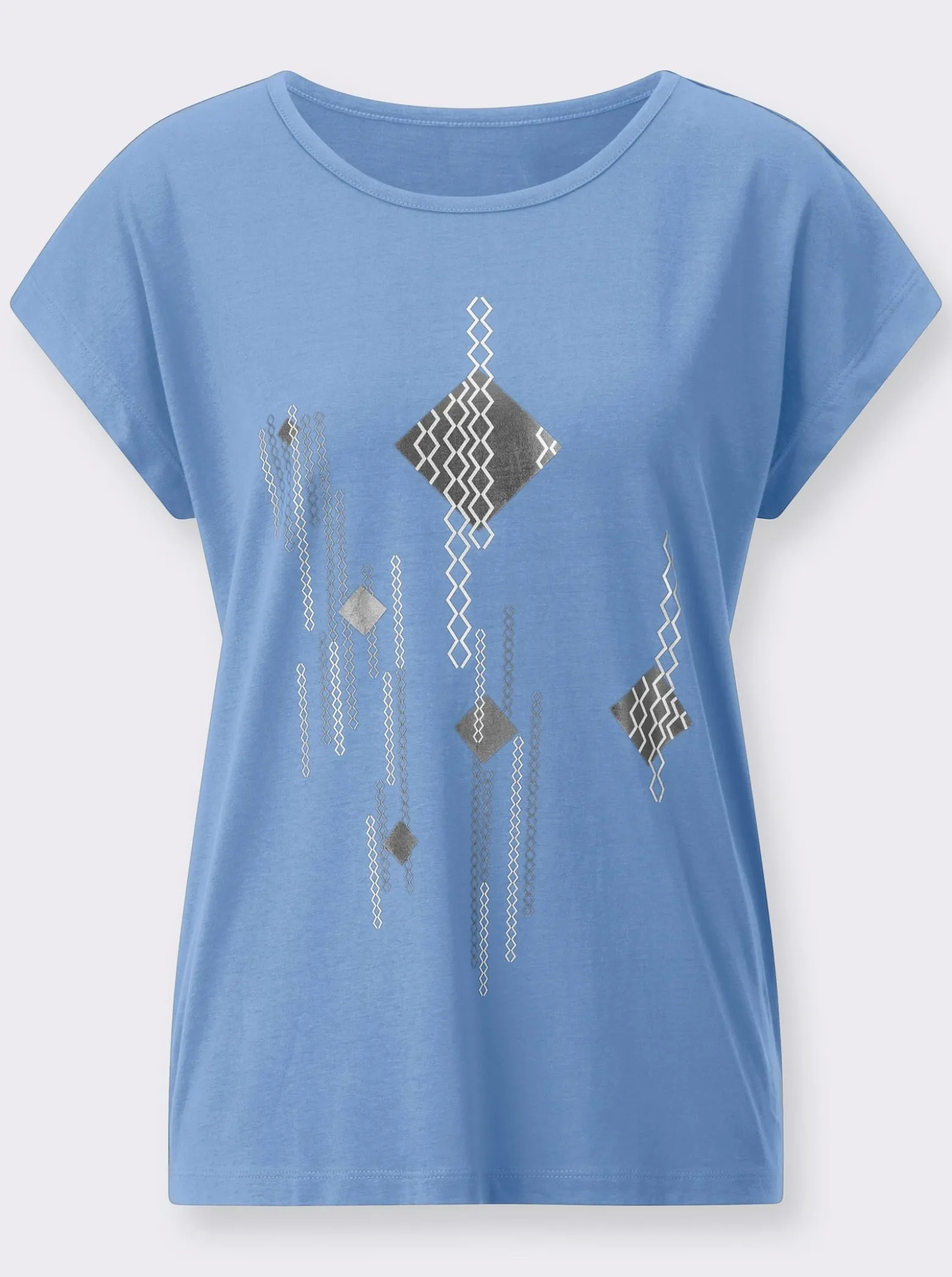 Kurzarmshirt mit Folien-Print
