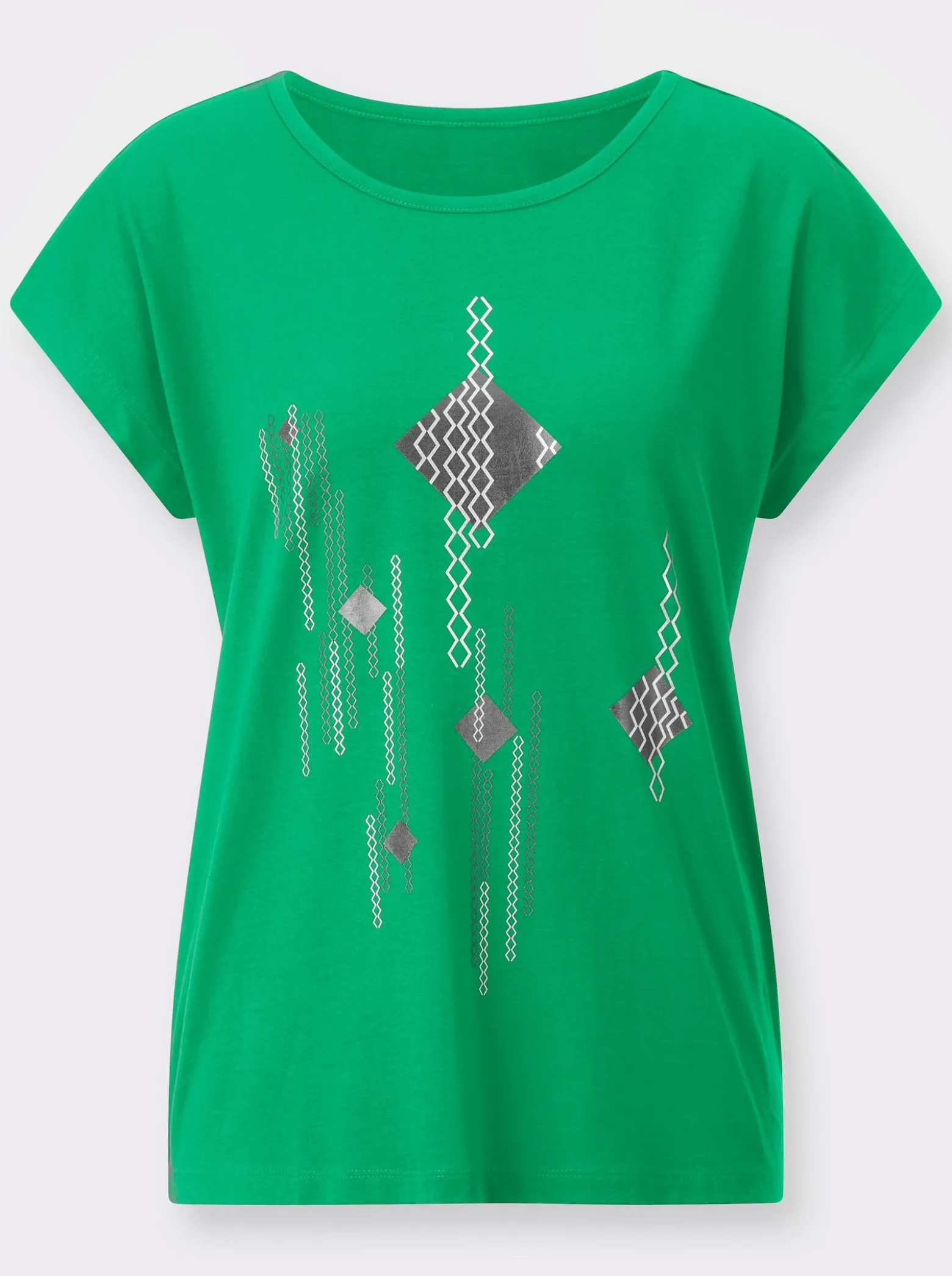 Kurzarmshirt mit Folien-Print