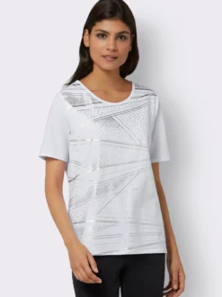 Kurzarmshirt mit Folien-Print