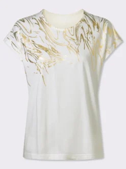 Kurzarmshirt mit Folien-Print