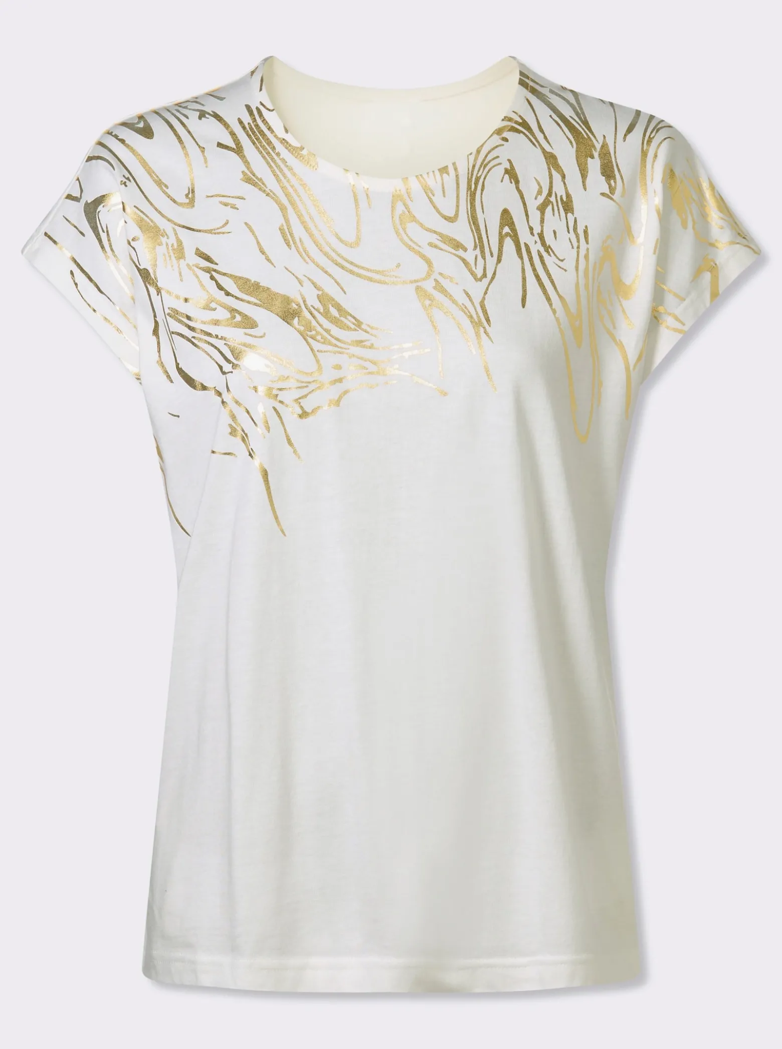 Kurzarmshirt mit Folien-Print
